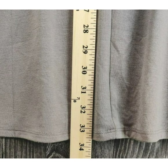 Zenana Premium Women's Size Large Grey Tunic Flare Midi Pockets - Picture 7 of 9
